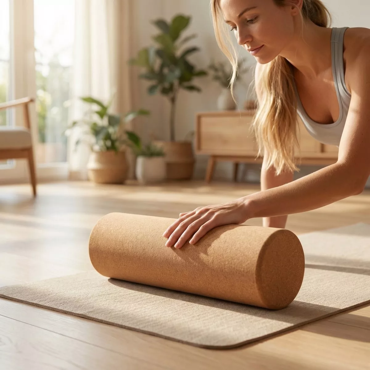 15cm Cork Yoga Roller